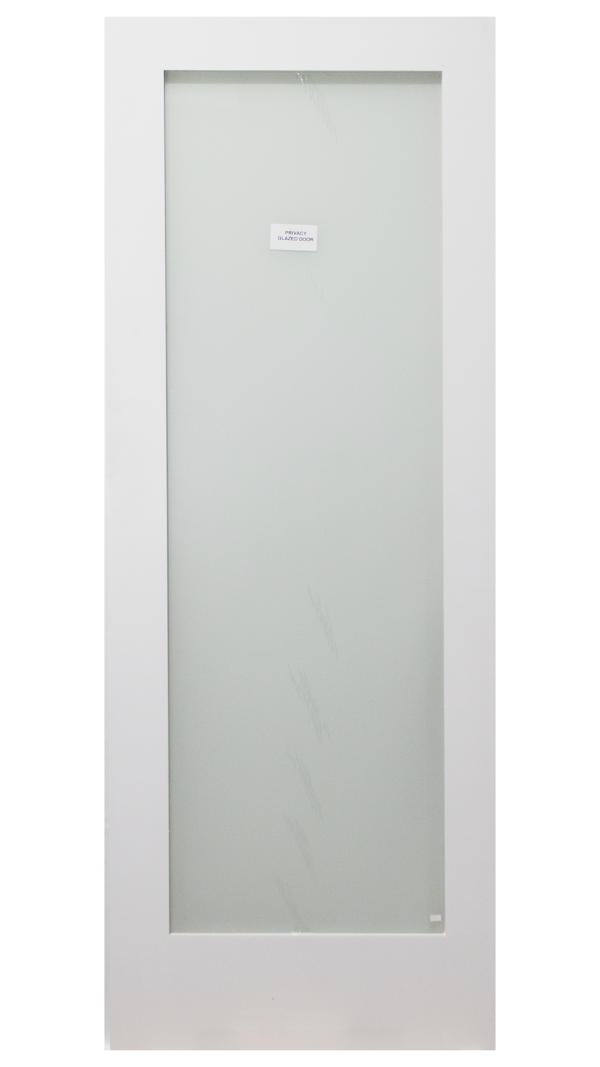 1 3/8 1-Panel Primed Shaker Frosted Door (Special Order)