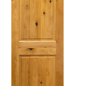 2-Panel Arch V-Groove Alder Door