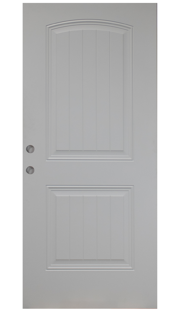 2-Panel Plank Metal Door