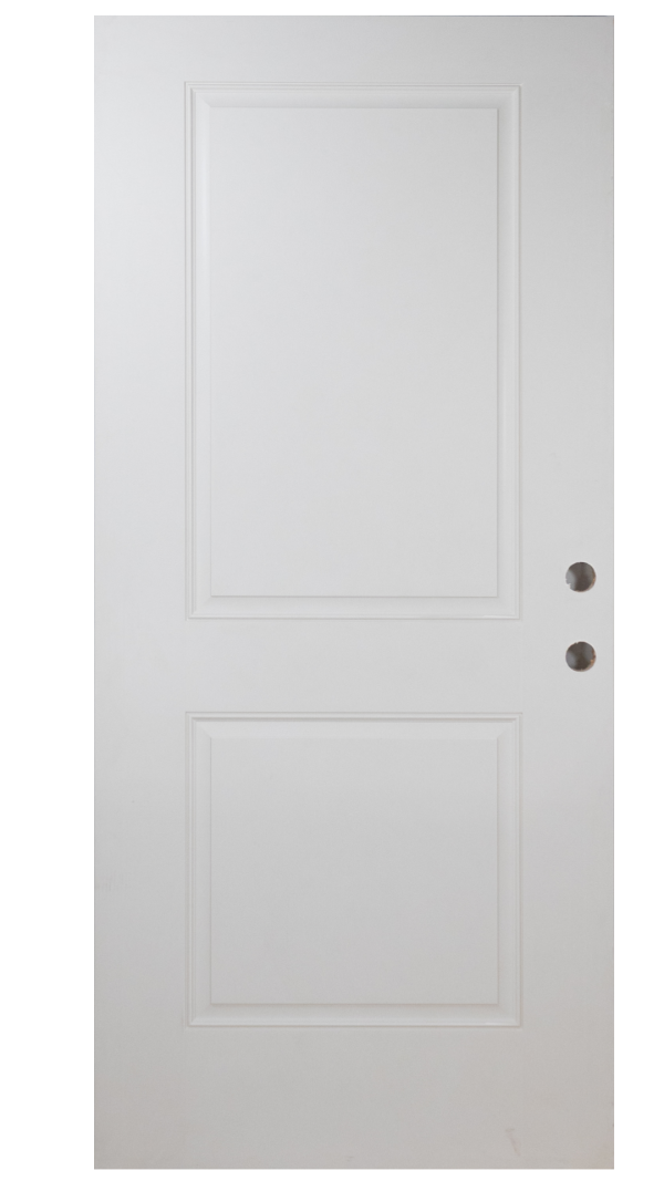 2-Panel Square Smooth Fiberglass Door