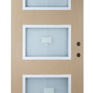 22X15 3-Lite Frosted Fiberglass Door