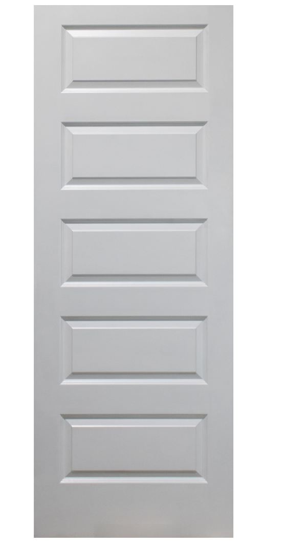 5-Panel Raised Hardboard Hollow Core Door