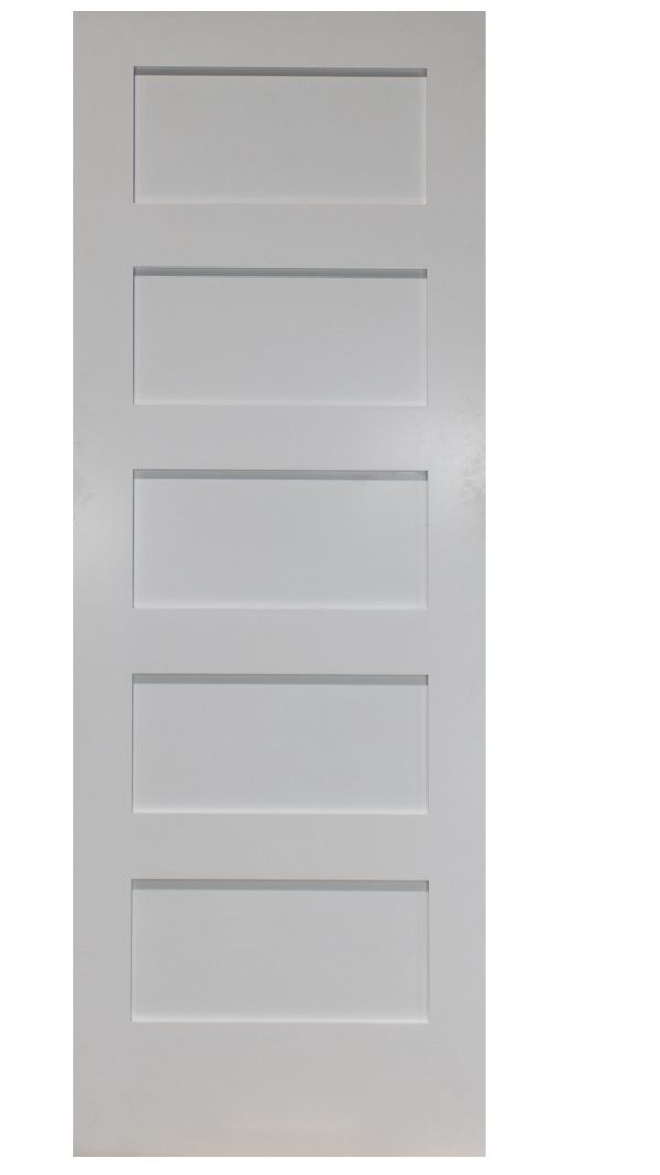 5-Panel Shaker Primed Solid Core Door (Special Order)