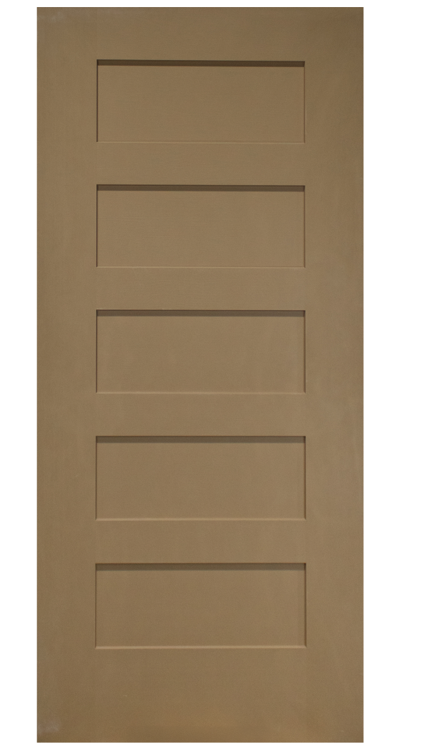 5-Panel Shaker Fir Textured Fiberglass Door